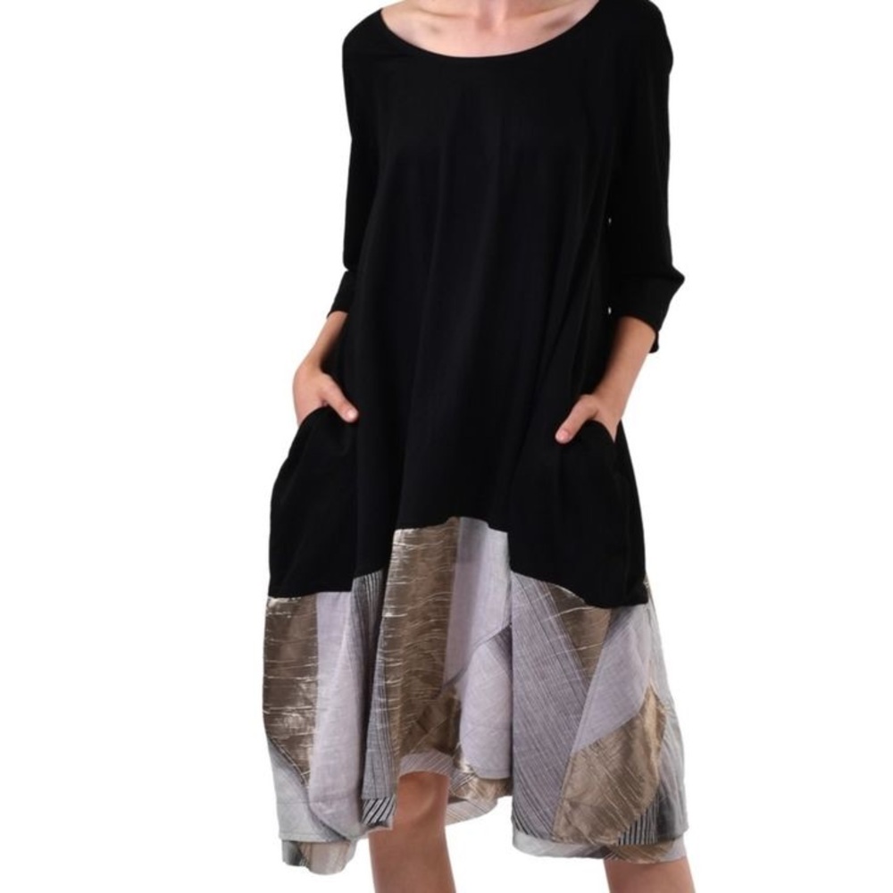 Alembika Black and Gold Women's Dress